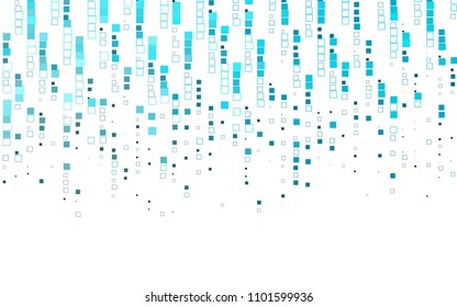 Light BLUE vector polygonal illustration, which consist of rectangles. Rectangular pattern for your business design. Geometric background in Origami style with gradient. 