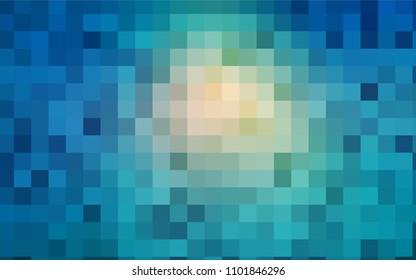 Light BLUE vector polygonal illustration, which consist of rectangles. Rectangular pattern for your business design. Geometric background in Origami style with gradient. 