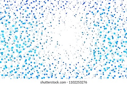 Light BLUE vector polygonal illustration, which consist of rectangles. Rectangular pattern for your business design. Geometric background in Origami style with gradient. 