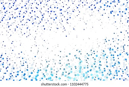 Light BLUE vector polygonal illustration consisting of rectangles. Rectangular design for your business. Creative geometric background in origami style with gradient.