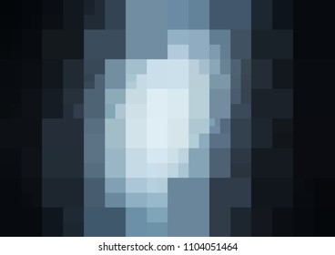 Light BLUE vector polygonal illustration, which consist of rectangles. Rectangular pattern for your business design. Geometric background in Origami style with gradient. 