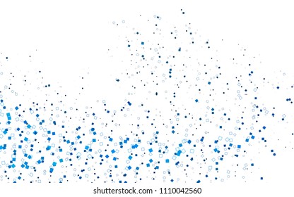 Light BLUE vector polygonal illustration consisting of rectangles. Rectangular design for your business. Creative geometric background in origami style with gradient.