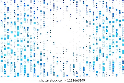 Light BLUE vector polygonal illustration, which consist of rectangles. Rectangular pattern for your business design. Geometric background in Origami style with gradient. 