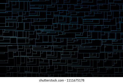 Light BLUE vector polygonal illustration consisting of rectangles. Rectangular design for your business. Creative geometric background in origami style with gradient.
