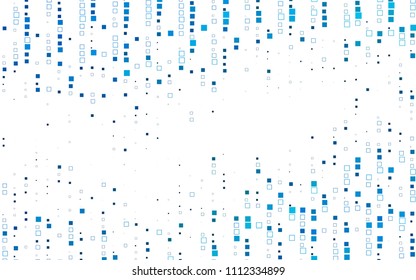 Light BLUE vector polygonal illustration, which consist of rectangles. Rectangular pattern for your business design. Geometric background in Origami style with gradient. 