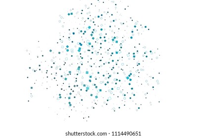 Light BLUE vector polygonal illustration consisting of rectangles. Rectangular design for your business. Creative geometric background in origami style with gradient.