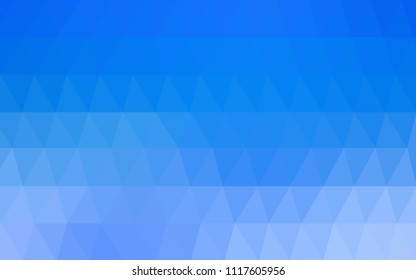 Light BLUE vector polygonal illustration, which consist of triangles. Triangular design for your business. Creative geometric background in Origami style with gradient