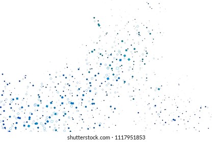Light BLUE vector polygonal illustration consisting of rectangles. Rectangular design for your business. Creative geometric background with gradient.