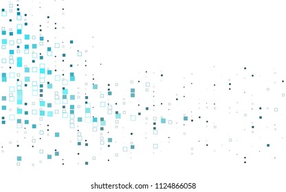 Light BLUE vector polygonal illustration, which consist of rectangles. Rectangular pattern for your business design. Geometric background in Origami style with gradient. 