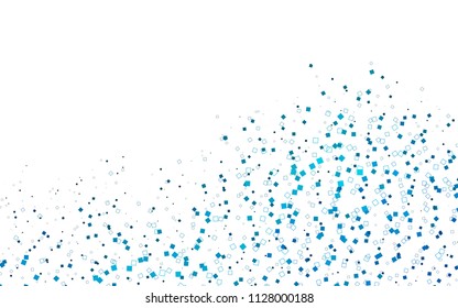 Light BLUE vector polygonal illustration, which consist of rectangles. Rectangular pattern for your business design. Geometric background in Origami style with gradient. 