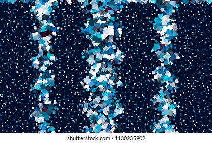 Light BLUE vector polygonal illustration consisting of rectangles. Rectangular design for your business. Creative geometric background in origami style with gradient.