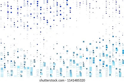 Light BLUE vector polygonal illustration consisting of rectangles. Rectangular design for your business. Creative geometric background in origami style with gradient.
