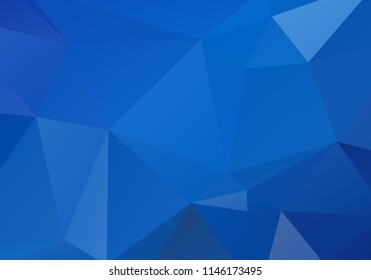 Light BLUE vector polygonal illustration, which consist of triangles. Triangular design for your business. Creative geometric background in Origami style with gradient