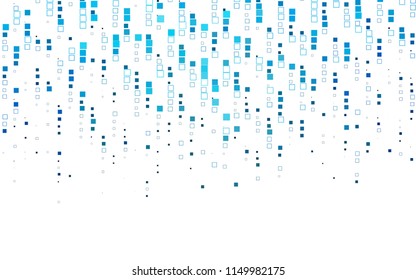 Light BLUE vector polygonal illustration, which consist of rectangles. Rectangular pattern for your business design. Geometric background in Origami style with gradient. 