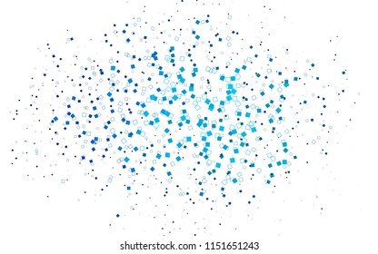 Light BLUE vector polygonal illustration consisting of rectangles. Rectangular design for your business. Creative geometric background in origami style with gradient.