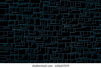 Light BLUE vector polygonal illustration consisting of rectangles. Rectangular design for your business. Creative geometric background in origami style with gradient.