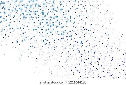 Light BLUE vector polygonal illustration consisting of rectangles. Rectangular design for your business. Creative geometric background in origami style with gradient.