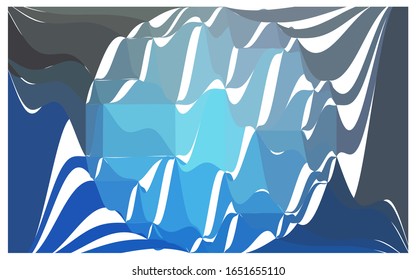Light BLUE vector polygonal illustration, which consist of triangles with a gemstone in center. Triangular design of a huge diamond for your business. Creative geometric background of gems.