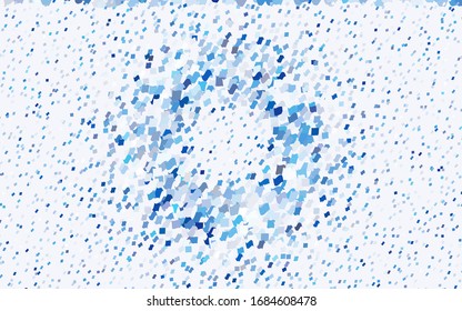 Light BLUE vector polygonal illustration consisting of rectangles. Rectangular design for your business. Creative geometric background in origami style with gradient.