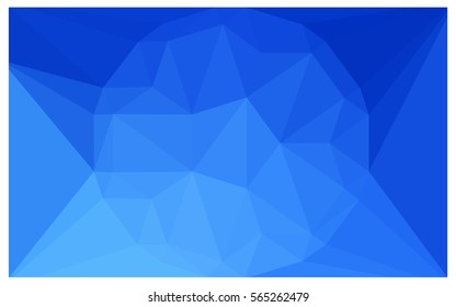 Light BLUE vector polygonal illustration, which consist of triangles with a gemstone in center. Triangular design of a huge diamond for your business. Creative geometric background of gems.