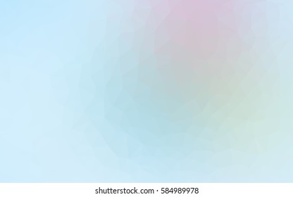 Light BLUE vector polygonal illustration, which consist of triangles. Triangular pattern for your business design. Geometric background in Origami style with gradient. 