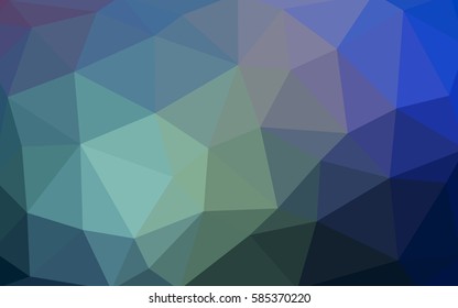 Light BLUE vector polygonal illustration, which consist of triangles. Triangular design for your business. Creative geometric background in Origami style with gradient
