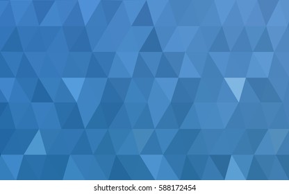 Light BLUE vector polygonal illustration, which consist of triangles. Triangular pattern for your business design. Geometric background in Origami style with gradient. 