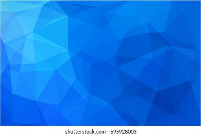 Light BLUE vector polygonal illustration, which consist of triangles. Triangular design for your business. Creative geometric background in Origami style with gradient