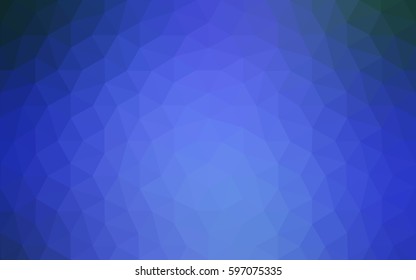 Light BLUE vector polygonal illustration, which consist of triangles. Triangular design for your business. Creative geometric background in Origami style with gradient
