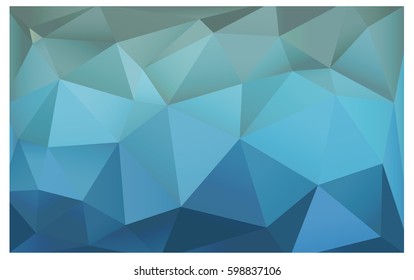 Light BLUE vector polygonal illustration, which consist of triangles. Triangular design for your business. Creative geometric background in Origami style with gradient