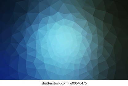 Light BLUE vector polygonal illustration, which consist of triangles. Triangular design for your business. Creative geometric background in Origami style with gradient