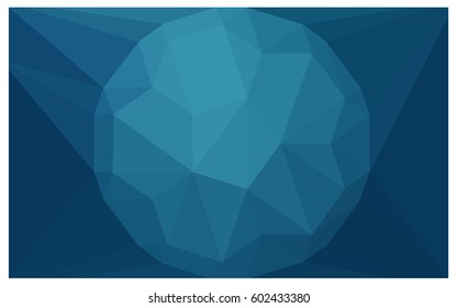 Light BLUE vector polygonal illustration, which consist of triangles with a gemstone in center. Triangular design of a huge diamond for your business. Creative geometric background of gems.