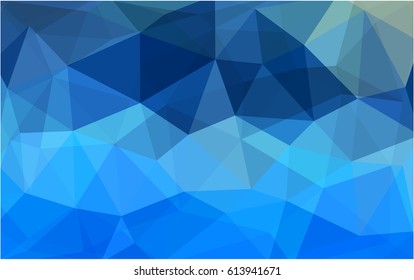 Light BLUE vector polygonal illustration, which consist of triangles. Triangular design for your business. Creative geometric background in Origami style with gradient