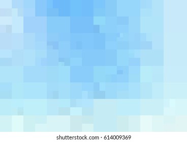 Light Blue vector polygonal illustration, which consist of rectangles. Rectangular pattern for your business design. Geometric background in Origami style with gradient. 
