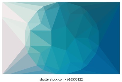 Light BLUE vector polygonal illustration, which consist of triangles with a gemstone in center. Triangular design of a huge diamond for your business. Creative geometric background of gems.