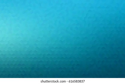 Light BLUE vector polygonal illustration, which consist of hexagons. Hexagonal design for your business. Creative geometric background in Origami style with gradient