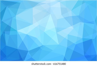 Light BLUE vector polygonal illustration, which consist of triangles. Triangular design for your business. Creative geometric background in Origami style with gradient