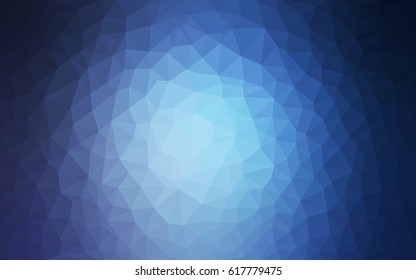 Light BLUE vector polygonal illustration, which consist of triangles. Triangular pattern for your business design. Geometric background in Origami style with gradient. 