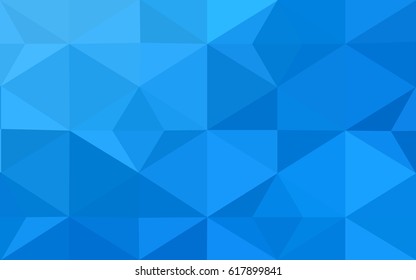Light BLUE vector polygonal illustration, which consist of triangles. Triangular pattern for your business design. Geometric background in Origami style with gradient. 