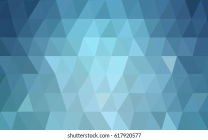 Light BLUE vector polygonal illustration, which consist of triangles. Triangular pattern for your business design. Geometric background in Origami style with gradient. 