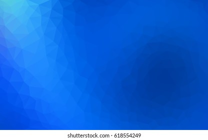 Light BLUE vector polygonal illustration, which consist of triangles. Triangular design for your business. Creative geometric background in Origami style with gradient