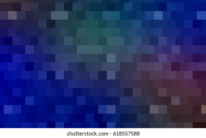 Light BLUE vector polygonal illustration, which consist of rectangles. Rectangular pattern for your business design. Geometric background in Origami style with gradient. 