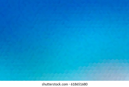 Light blue vector polygonal illustration, which consist of hexagons. Hexagonal design for your business. Creative geometric background in Origami style with gradient