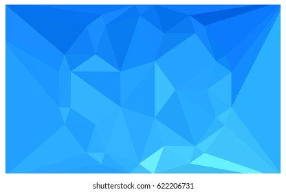 Light BLUE vector polygonal illustration, which consist of triangles with a gemstone in center. Triangular design of a huge diamond for your business. Creative geometric background of gems.