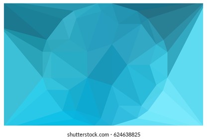 Light BLUE vector polygonal illustration, which consist of triangles with a gemstone in center. Triangular design of a huge diamond for your business. Creative geometric background of gems.