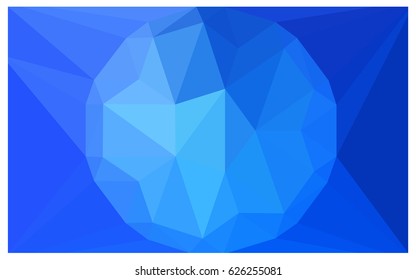 Light BLUE vector polygonal illustration, which consist of triangles with a gemstone in center. Triangular design of a huge diamond for your business. Creative geometric background of gems.
