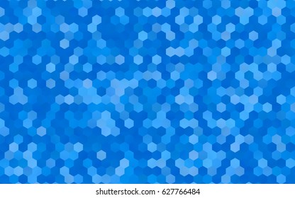 Light blue vector polygonal illustration, which consist of hexagons. Hexagonal design for your business. Creative geometric background in Origami style with gradient