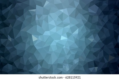 Light BLUE vector polygonal illustration, which consist of triangles. Triangular design for your business. Creative geometric background in Origami style with gradient