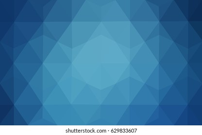 Light BLUE vector polygonal illustration, which consist of triangles. Triangular design for your business. Creative geometric background in Origami style with gradient