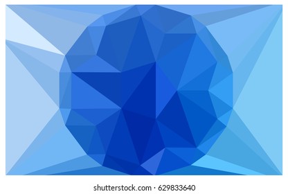 Light BLUE vector polygonal illustration, which consist of triangles with a gemstone in center. Triangular design of a huge diamond for your business. Creative geometric background of gems.